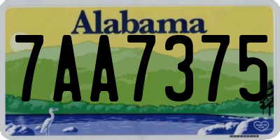 AL license plate 7AA7375