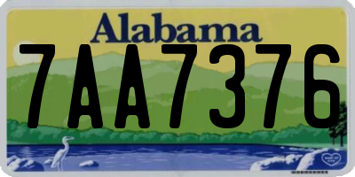 AL license plate 7AA7376