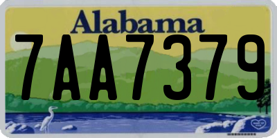 AL license plate 7AA7379