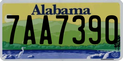 AL license plate 7AA7390