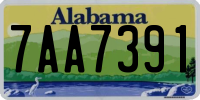 AL license plate 7AA7391