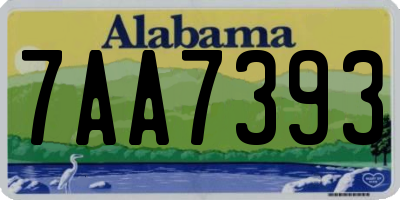 AL license plate 7AA7393