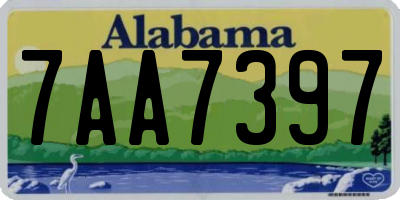 AL license plate 7AA7397