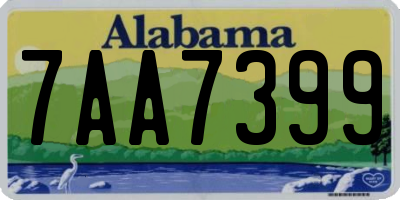 AL license plate 7AA7399