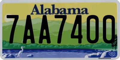 AL license plate 7AA7400