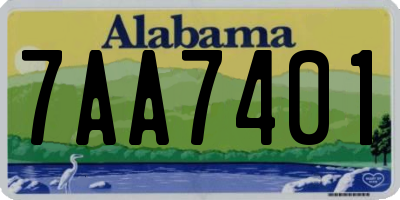 AL license plate 7AA7401