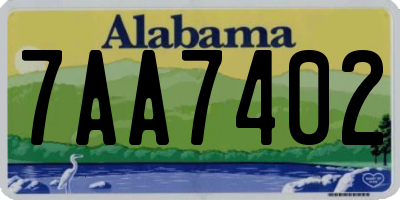 AL license plate 7AA7402