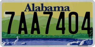 AL license plate 7AA7404