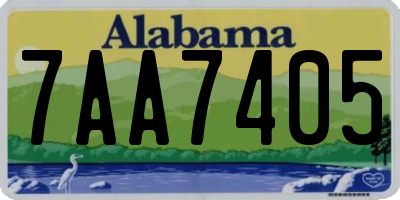 AL license plate 7AA7405