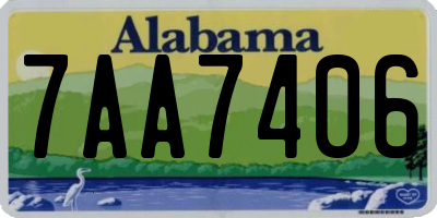 AL license plate 7AA7406