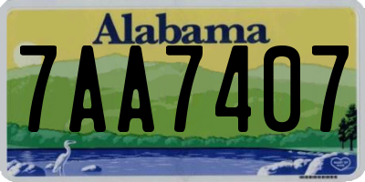 AL license plate 7AA7407