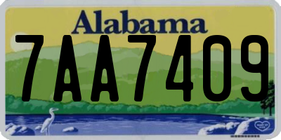 AL license plate 7AA7409