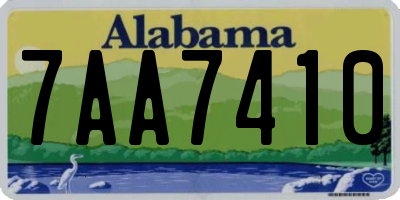 AL license plate 7AA7410
