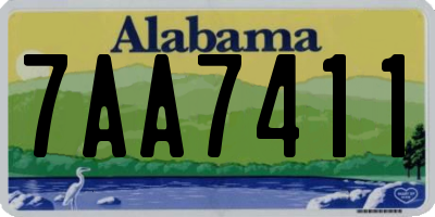 AL license plate 7AA7411