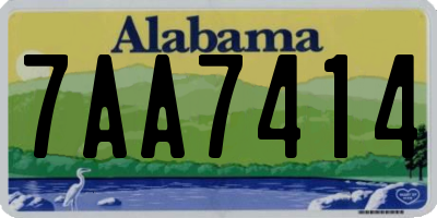 AL license plate 7AA7414