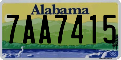 AL license plate 7AA7415