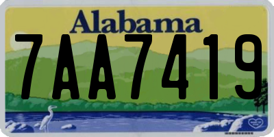 AL license plate 7AA7419