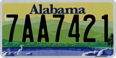 AL license plate 7AA7421