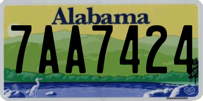 AL license plate 7AA7424
