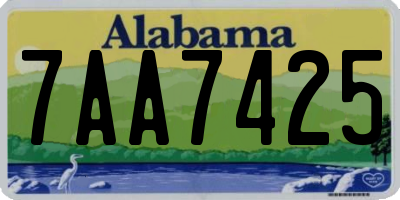 AL license plate 7AA7425