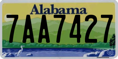 AL license plate 7AA7427