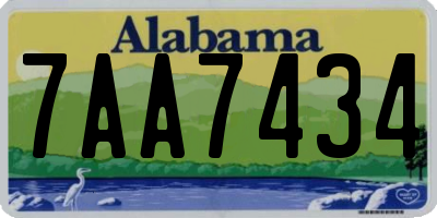 AL license plate 7AA7434