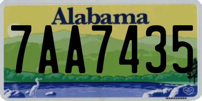 AL license plate 7AA7435