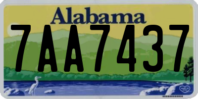 AL license plate 7AA7437