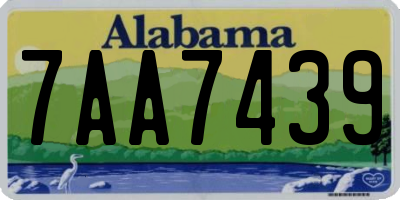 AL license plate 7AA7439