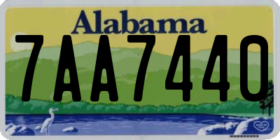 AL license plate 7AA7440