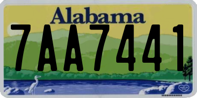 AL license plate 7AA7441