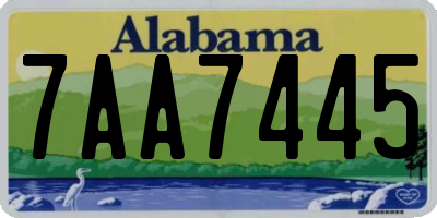 AL license plate 7AA7445