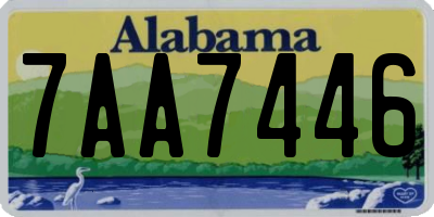 AL license plate 7AA7446
