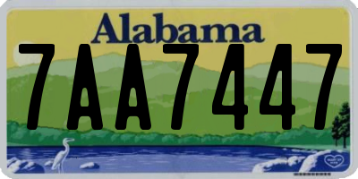 AL license plate 7AA7447