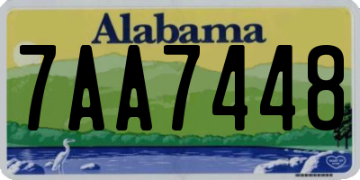 AL license plate 7AA7448