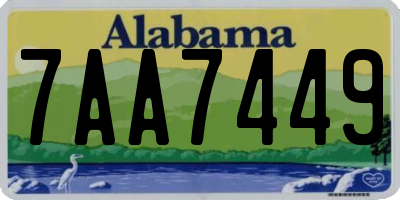 AL license plate 7AA7449