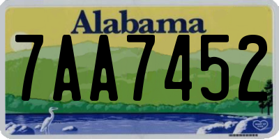 AL license plate 7AA7452