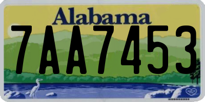 AL license plate 7AA7453