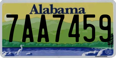 AL license plate 7AA7459