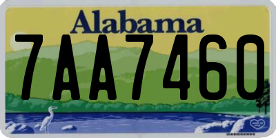 AL license plate 7AA7460