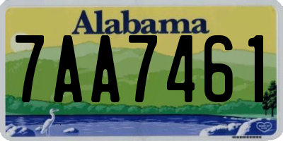 AL license plate 7AA7461