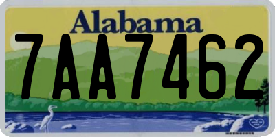 AL license plate 7AA7462