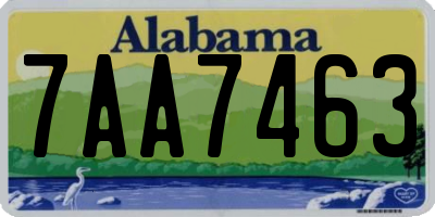 AL license plate 7AA7463