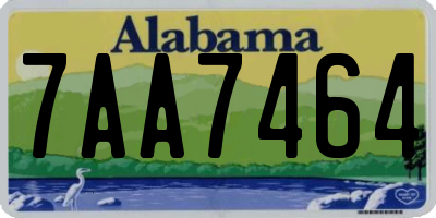 AL license plate 7AA7464