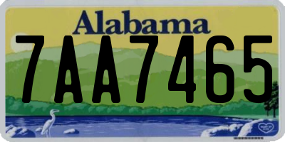 AL license plate 7AA7465