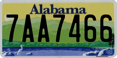 AL license plate 7AA7466