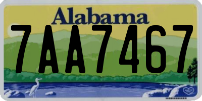 AL license plate 7AA7467