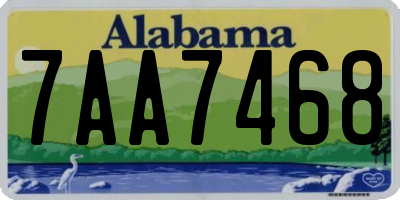 AL license plate 7AA7468
