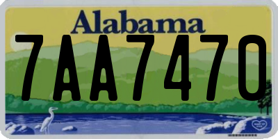AL license plate 7AA7470