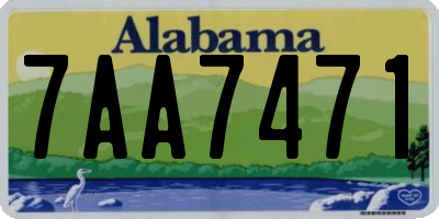AL license plate 7AA7471